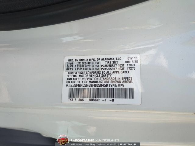 2015 Honda Odyssey EX-L