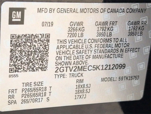 2019 GMC Sierra 1500 Limited SLE