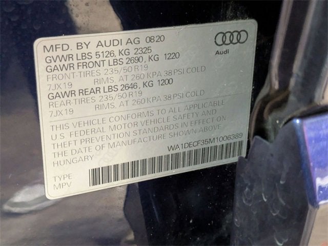 2021 Audi Q3 Premium 45 TFSI S line quattro Tiptronic