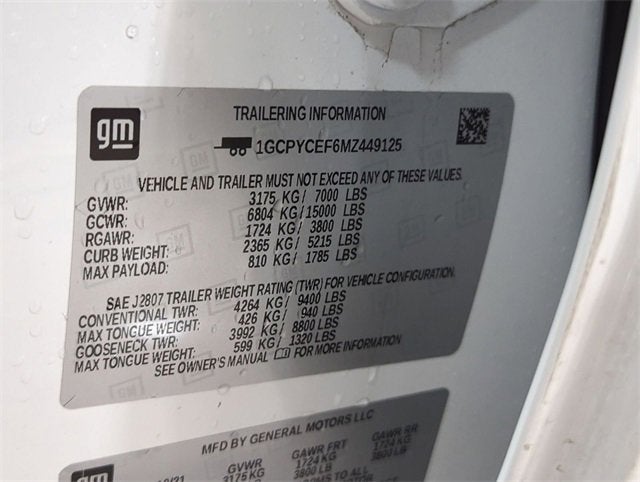 2021 Chevrolet Silverado 1500 Custom Trail Boss