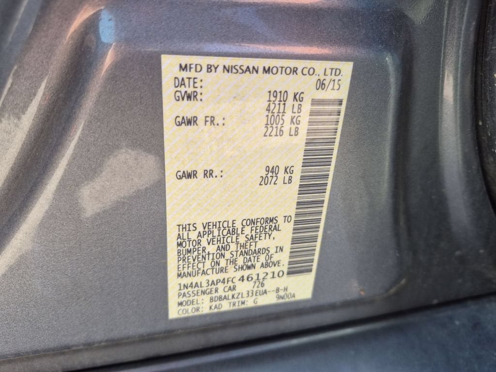 2015 Nissan Altima 2.5 SV