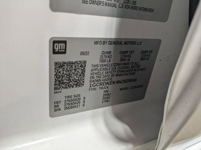 2022 Chevrolet Silverado 1500 LT (2FL)