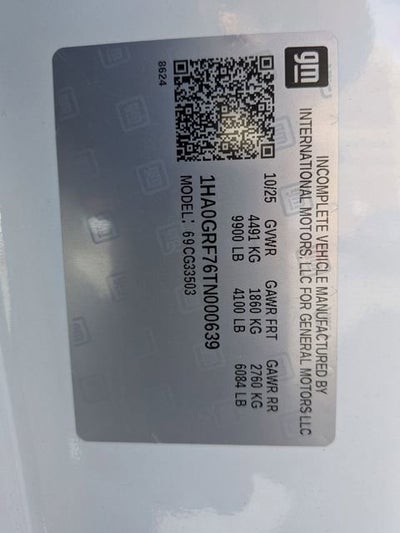 2026 Chevrolet Express Cutaway 3500 1WT