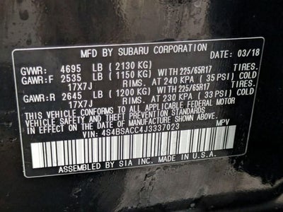 2018 Subaru Outback 2.5i Premium