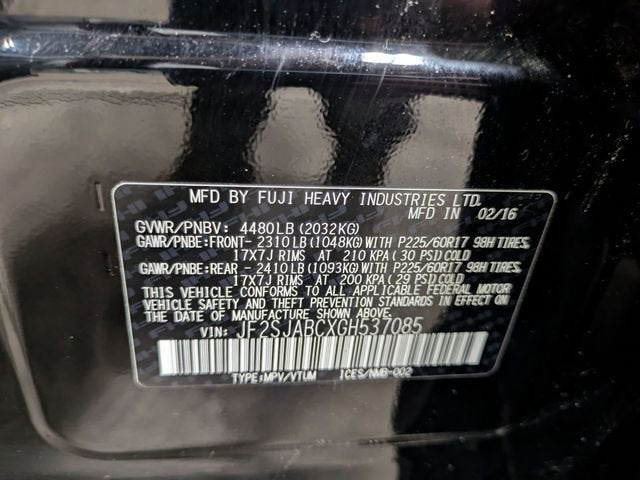 2016 Subaru Forester 2.5i