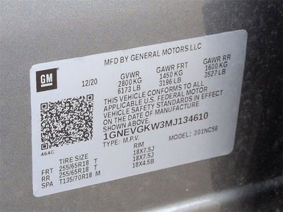 2021 Chevrolet Traverse LT Cloth