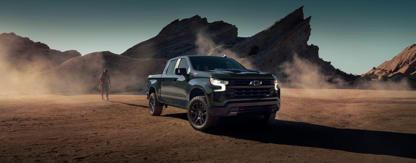 Black 2025 Chevy Silverado 1500 parked on dirt