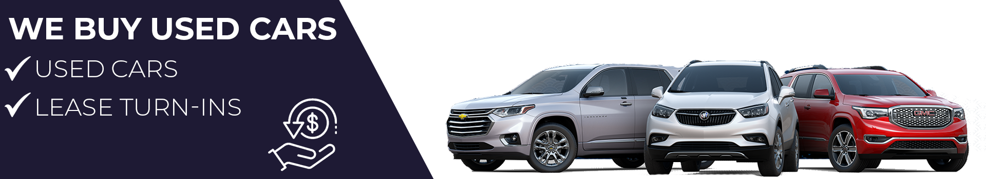 we buy used cars banner