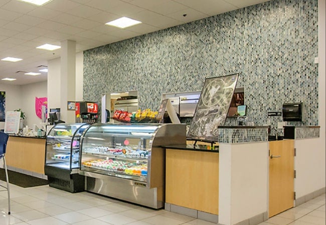 image of a lounge area snack bar